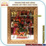 Tranh thờ Ngũ Công-Quan Công 23cm x 29cm