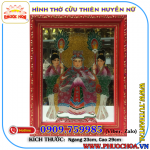Tranh thờ_Tranh Cửu Thiên Huyền Nữ 23cm x 29cm