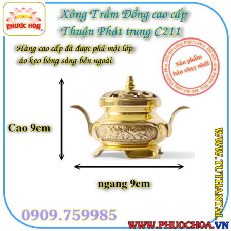 Xông Trầm Đồng_Đồ Thờ Cúng Phước Hoa - Ảnh 4