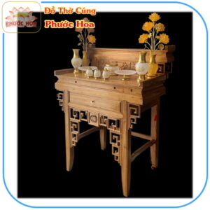 Bàn thờ Phật - Gia tiên gỗ sồi 2 tầng 107