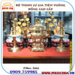 Bộ tam sự Đồng Thịnh Lư Vuông_Đồ Thờ Cúng Phước Hoa