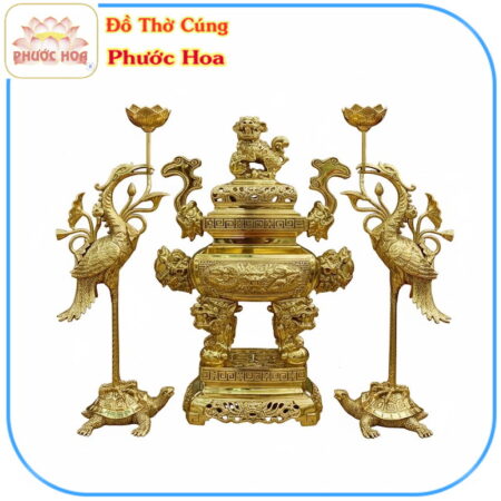 Tam sự thịnh lư vuông hạc đồng