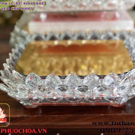 Đài sen pha lê (LED) đổi màu chữ nhật - Ảnh 3