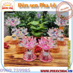 Đèn hoa sen pha lê đổi màu