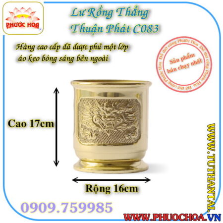 Lư thẳng Rồng thẳng đồng cao cấp - Ảnh 3