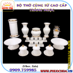 Bộ sứ trắng thờ cúng cao cấp