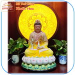 Tôn tượng Quan Âm sứ Vàng A08