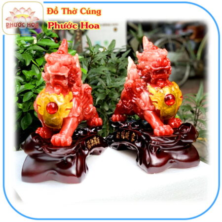 Tỳ hưu cặp đế gỗ