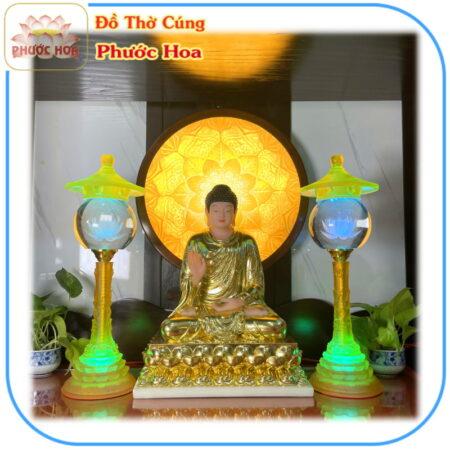 đèn thờ pha lê phú quý