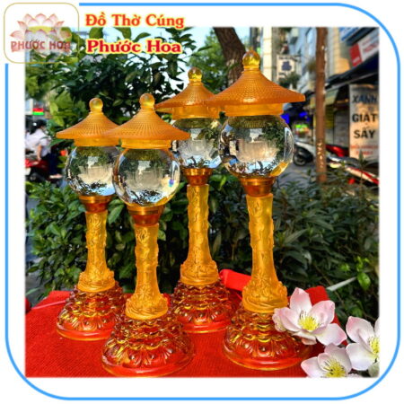 Đèn thờ pha lê phú quý đủ size - Ảnh 3