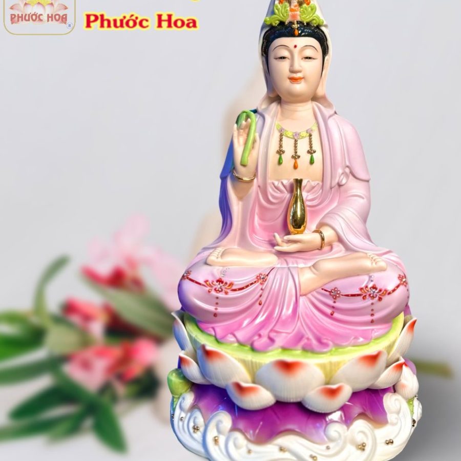 Tôn tượng quan âm sứ tím