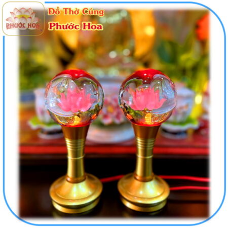 Đèn thờ pha lê quả cầu chiếu trần - Ảnh 3