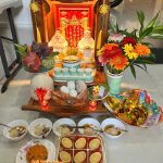 Bàn thờ ông địa thần tài gỗ tràm 48x68