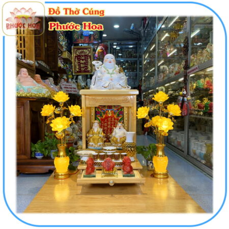 Đèn bình hoa sen lưu ly cao cấp 5 bông - 7 bông mẫu mới - Ảnh 4