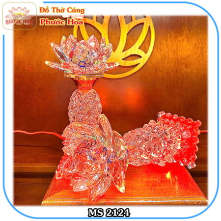 ĐÈN THỜ PHA LÊ HOA SEN MS2124 - Ảnh 3