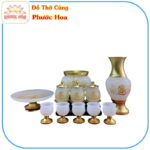 Bộ thờ đá cao cấp màu trắng