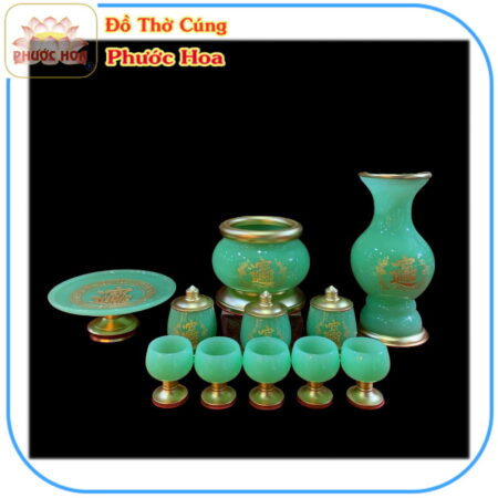 Bộ thờ đá cao cấp xanh ngọc