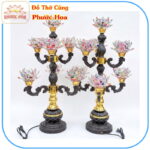 Đèn thờ 5 - 7 bông pha lê hợp kim