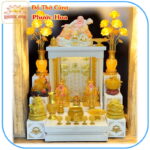 Bộ thờ đá vàng trang trí bàn thờ ông địa