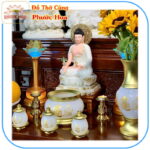 Trang trí bộ thờ đá trắng