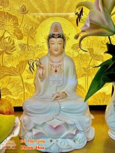 Tượng Quan Âm Sứ Trắng cao cấp
