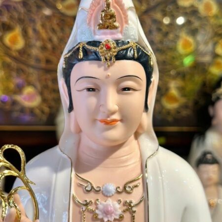 Tượng quan âm sứ cao cấp gy053
