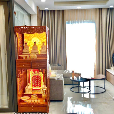 Tủ thờ 2 tầng Gỗ Hương Ngang 68cm