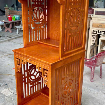 Tủ thờ 2 tầng gỗ hương ngang 68cm