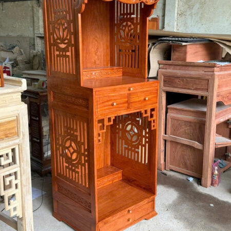 Tủ thờ 2 tầng gỗ hương ngang 68cm