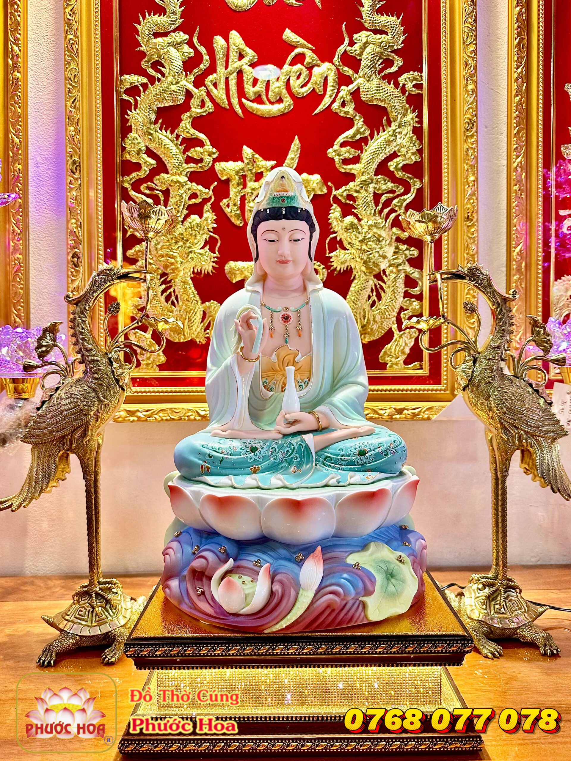quantheambotat_dothocungphuochoa TÔN TƯỢNG QUAN ÂM SỨ XANH CAO CẤP - Ảnh 1