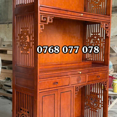 Tủ thờ 3 tầng ngang 1m27x2m36x60cm