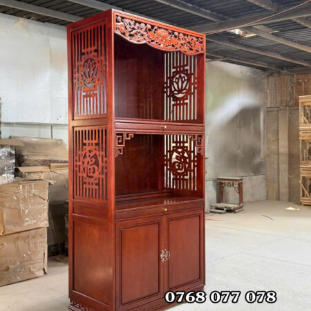 Tủ thờ 3 tầng ngang 107 có cánh cửa